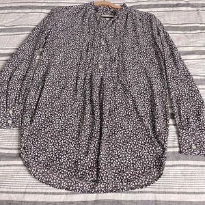 Purple and white blouse